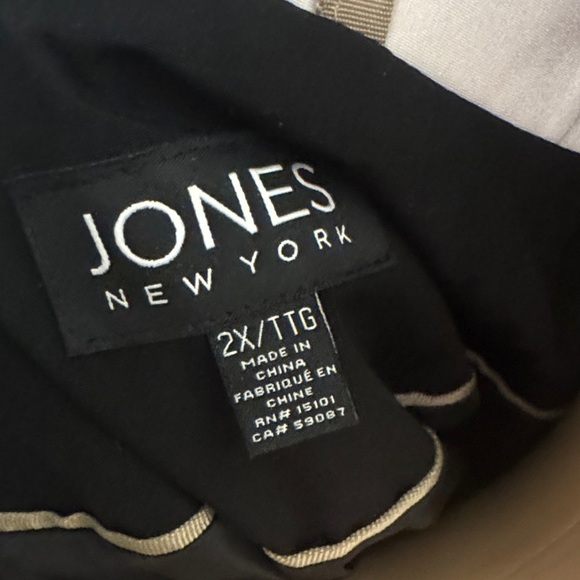 BNWT Jones NY Black and Tan Hooded Jacket size 2XL - Picture 11 of 13
